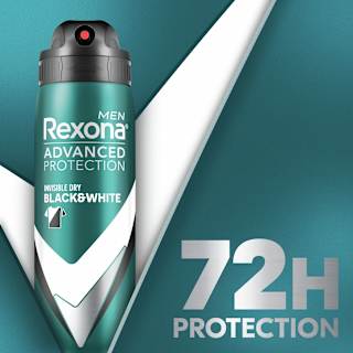 Rexona Men Advanced Protection Invisible Dry Black & White