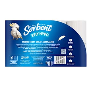 Sorbent 3 Ply Hypo-Allergenic Toilet Tissue Rolls