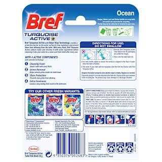 Bref Turquoise Active Ocean Rim Block Toilet Cleaner