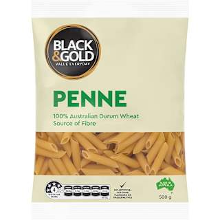 Black & Gold Penne