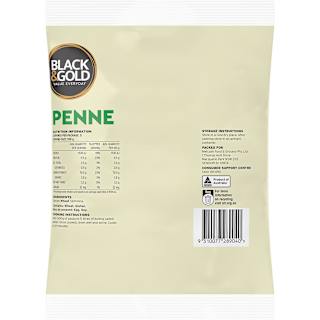 Black & Gold Penne