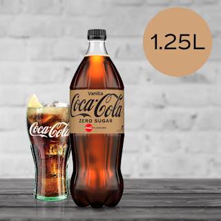 Coca-Cola Vanilla Zero Sugar Soft Drink Bottle