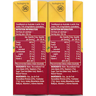 Golden Circle Apple Raspberry Fruit Drink Multipack Poppers