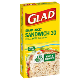 Glad Snap Lock Resealable Large Sandwich Bags