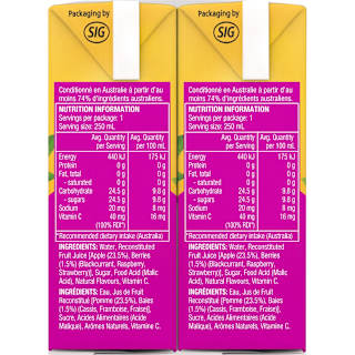 Golden Circle Summer Berries Fruit Drink Multipack Poppers