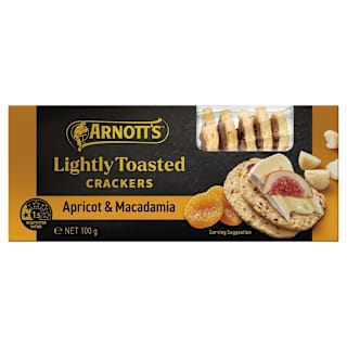 Arnott's Gold Label Lightly Toasted Crackers Apricot Macadamia