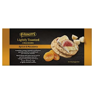 Arnott's Gold Label Lightly Toasted Crackers Apricot Macadamia