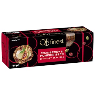 OB Finest Specialty Crackers Cranberry & Pumpkin Seed