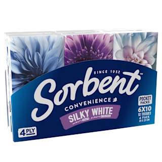 Sorbent Silky White Facial Tissues
