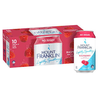 Mount Franklin Lightly Sparkling Water Raspberry, Multipack Cans 