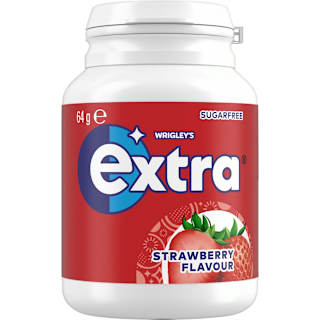 Extra Strawberry Chewing Gum Sugar Free Bottle