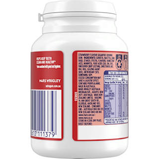 Extra Strawberry Chewing Gum Sugar Free Bottle