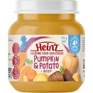 Heinz Pumpkin & Potato + Beef Baby Food Jar 4+ months