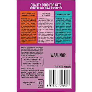 Whiskas So Fishy Recipes Wet Cat Food Seafood Servings in Jelly