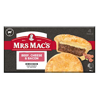 Mrs Mac's Beef, Cheese & Bacon Pies