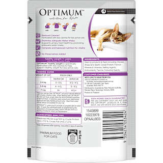 Optimum Healthy Weight 1+ years Wet Cat Food Chicken Chunks In Jelly