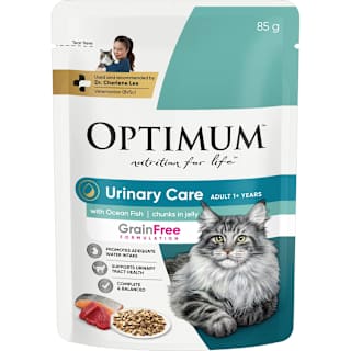 Optimum Urinary Care Wet Cat Food Ocean Fish Chunks In Jelly Pouch