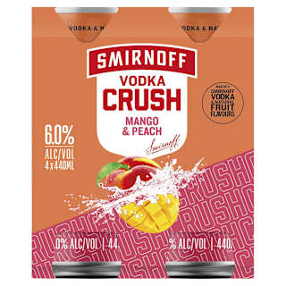 Smirnoff Crush Peach Mango Can 440mL