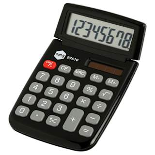Marbig Pocket Calculator 97610 8 Digit Dual Power Black