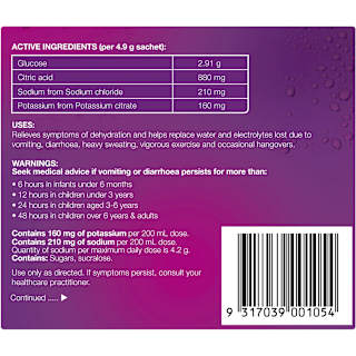 Hydralyte Electrolyte Powder Apple Blackcurrant Flavoured
