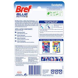 Bref Blue Active Eucalyptus Rim Block Toilet Cleaner