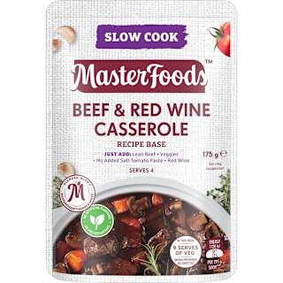 MasterFoods Slow Cooker Beef & Red Wine Casserole