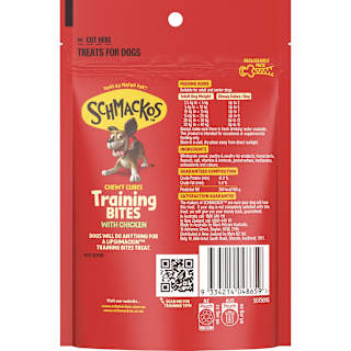 Schmackos Tasty Bites Dog Treat Chewy Cubes with Chicken Chew