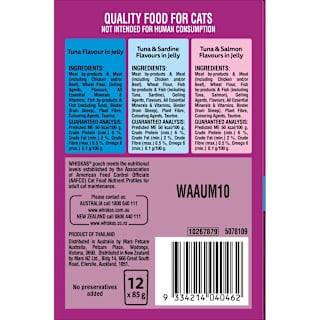 Whiskas 1+ Years Favourites Tuna In Jelly Wet Cat Food Pouch