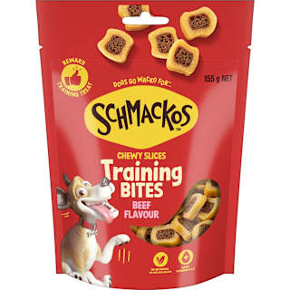 Schmackos Tasty Bites Dog Treat Chewy Slices Beef