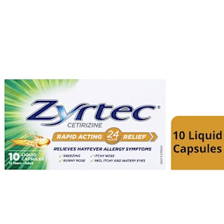 Zyrtec Hay Fever Rapid Acting Liquid Capsules