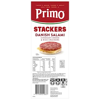Primo Stackers Danish Salami With Cheddar Cheese & Crackers