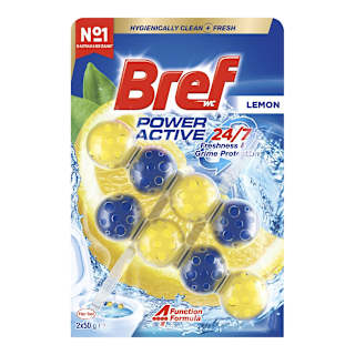Bref Power Active Juicy Lemon Rim Block Toilet Cleaner