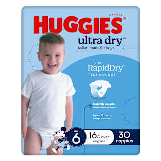 Huggies Ultra Dry Nappies Boys Size 6 (16kg+)