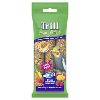 Trill Honey Sticks Dry Bird Treats With Berries Fruit & Nuts