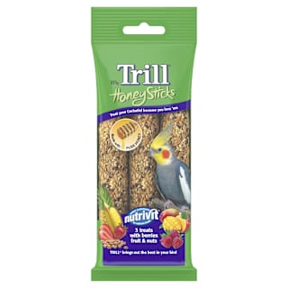 Trill Honey Sticks Dry Bird Treats With Berries Fruit & Nuts