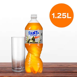 Fanta Orange Zero Sugar Soft Drink Bottle