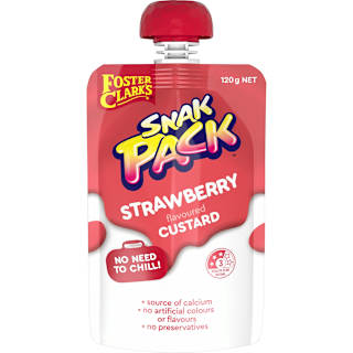 Foster Clark's Snak Pack Custard Pouch Strawberry