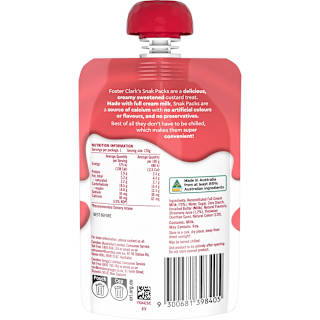 Foster Clark's Snak Pack Custard Pouch Strawberry