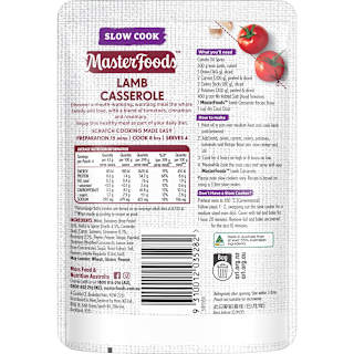 MasterFoods Lamb Casserole Slow Cook Recipe Base