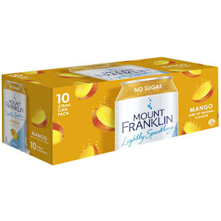 Mount Franklin Lightly Sparkling Water Mango Multipack Cans