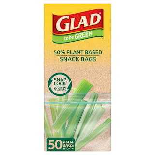 Glad To Be Green Snap Lock Snack Bags