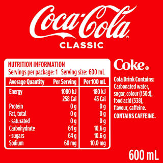 Coca-Cola Classic Soft Drink Bottle