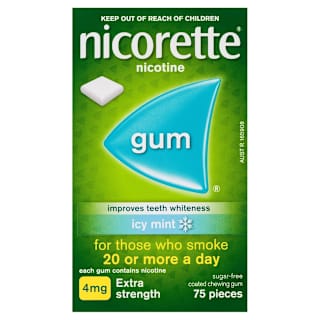 Nicorette Quit Smoking Nicotine Gum Icy Mint Extra Strength