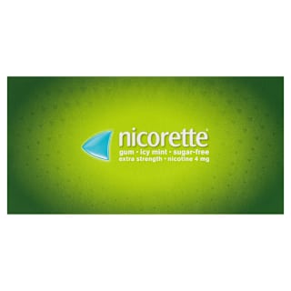Nicorette Quit Smoking Nicotine Gum Icy Mint Extra Strength