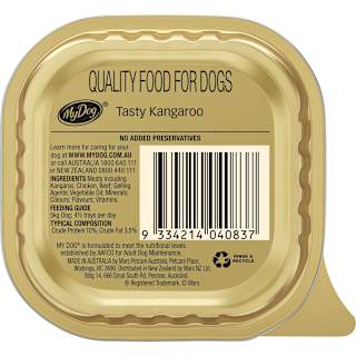 My Dog Tasty Kangaroo Loaf Classics Wet Dog Food Tray