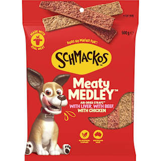 Schmackos Strapz Variety Pack Chicken Liver & Beef Dog Treats