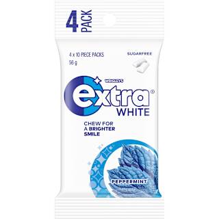 Extra White Peppermint Chewing Gum Sugar Free