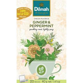 Dilmah Green Rooibos Ginger & Peppermint Tea Bags