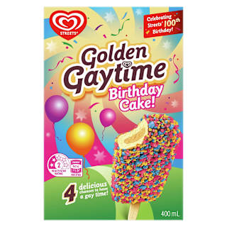 Streets Golden Gaytime Ice Cream Birthday Cake