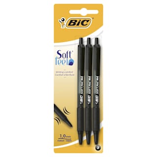 BIC Soft Feel Retractable Black